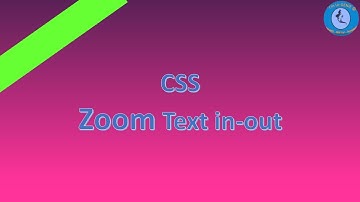 CSS animation - Text zoom in and Zoom out effect