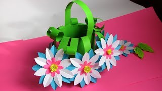 DIY: How to Make Beautiful Flower Bouquet With Colour Paper!!! Mothers Day