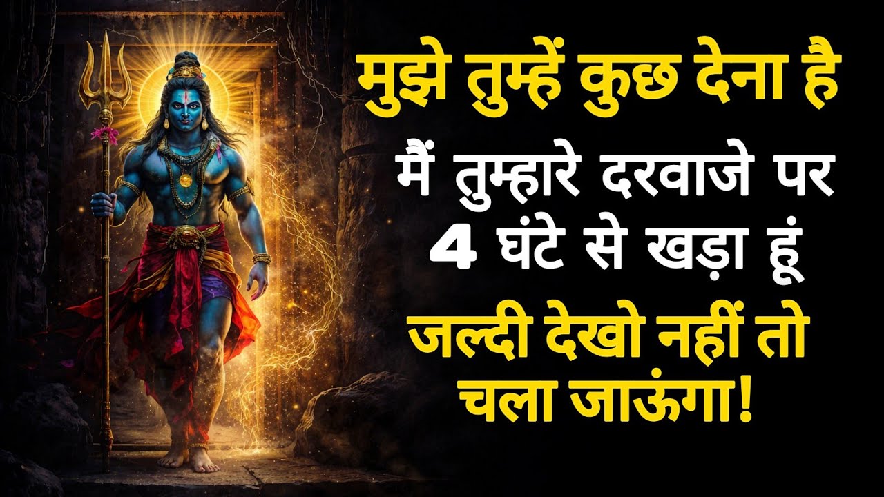 मुझे तुम्हें कुछ देना है मैं तुम्हारे दरवाजे पर 4 घंटे से खड़ा हूं जल्दी देखो नहीं तो चला जाऊंगा!