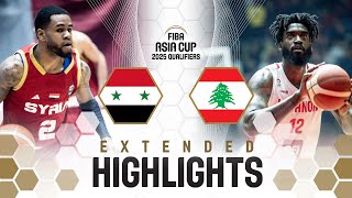 Syria 🇸🇾 v Lebanon 🇱🇧 | Extended Highlights | FIBA Asia Cup 2025 Qualifiers