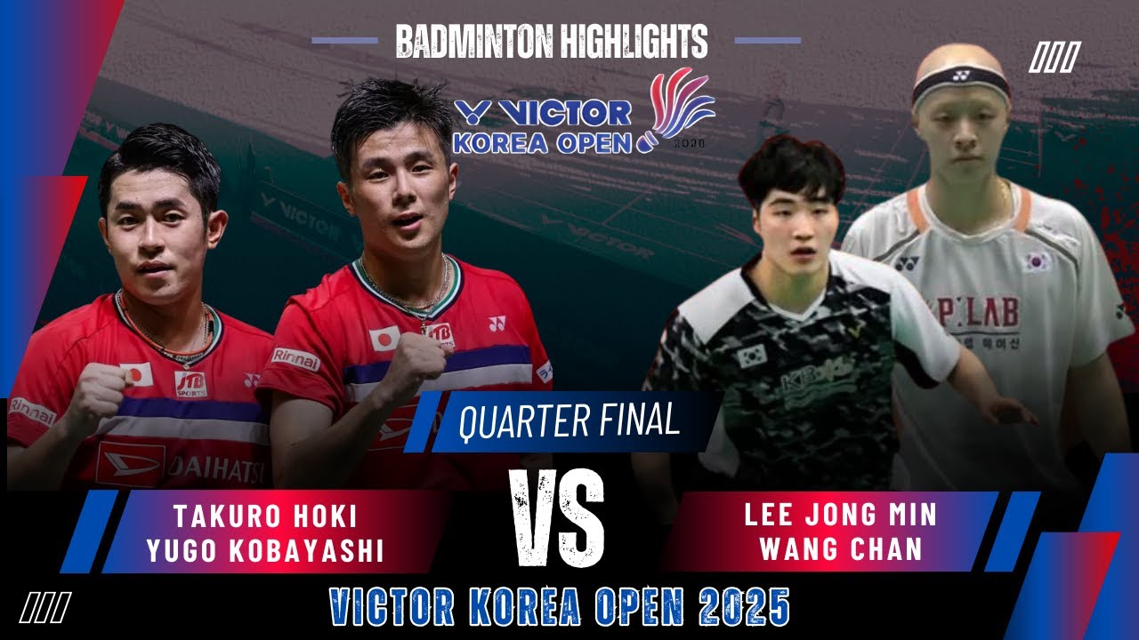 Lương Hồng Thắm！レノボ Hoki/Kobayashi (保木 卓朗/小林 優吾) vs Lee/Wang (KOR