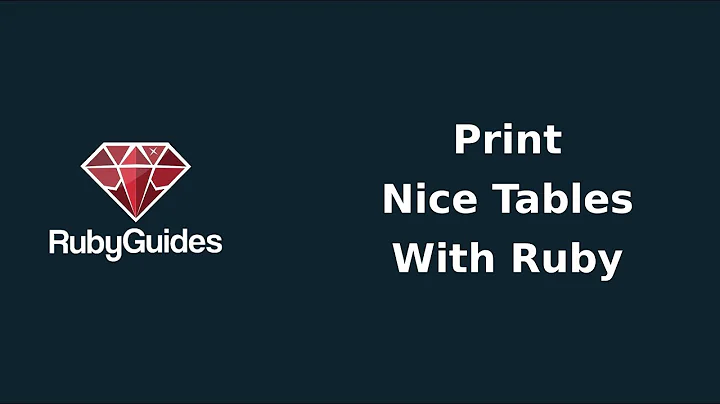 How To Print Pretty Tables With Ruby