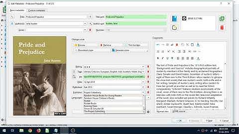 Download and Edit metadata,details and cover of Books in Calibre