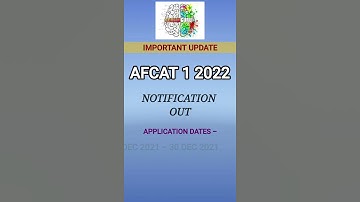 AFCAT 1 2022 NOTIFICATION OUT | Direct link in description | #afcat12022 #shorts #notification
