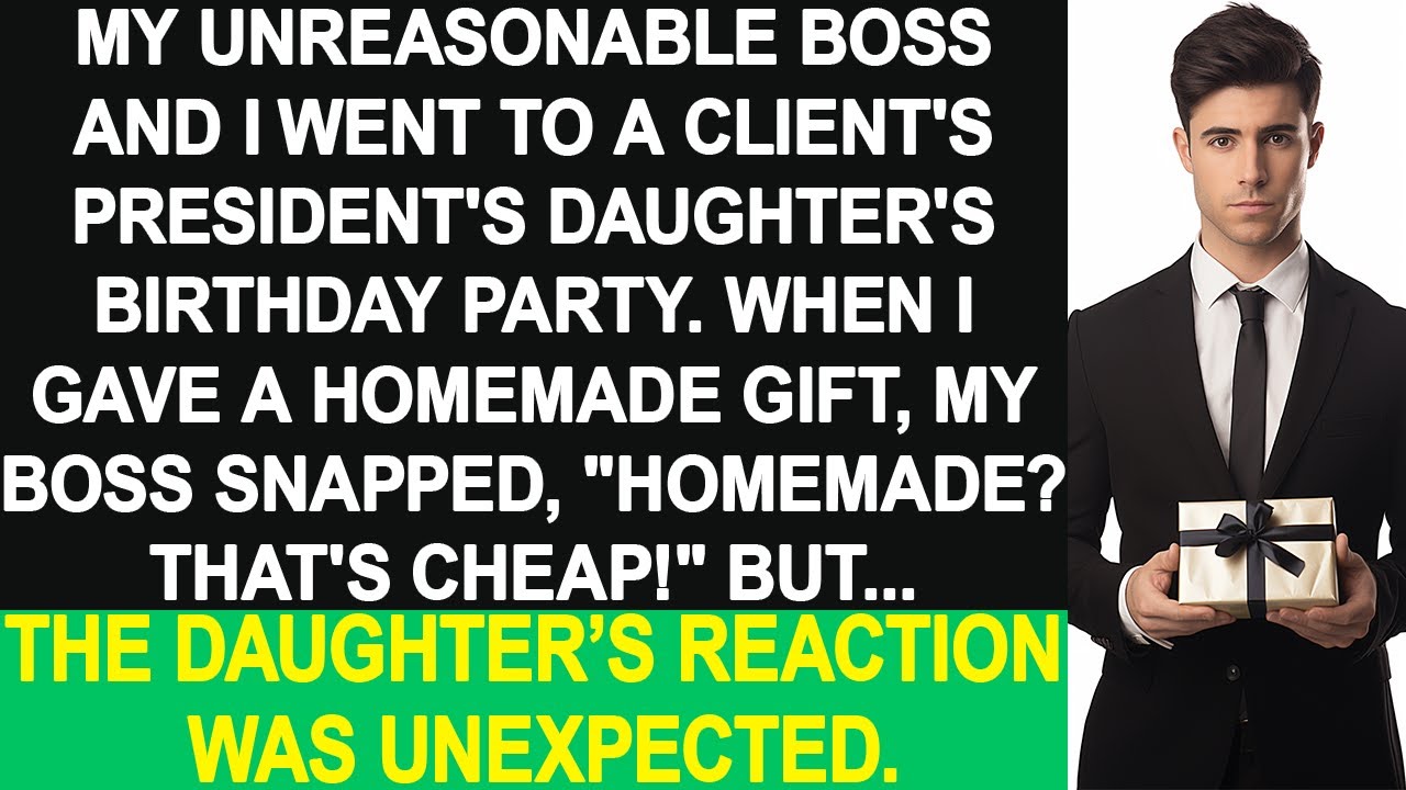 Мы с начальником были на дне рождения дочери клиента. Он пренебрежительно отнёсся к моему самодел...