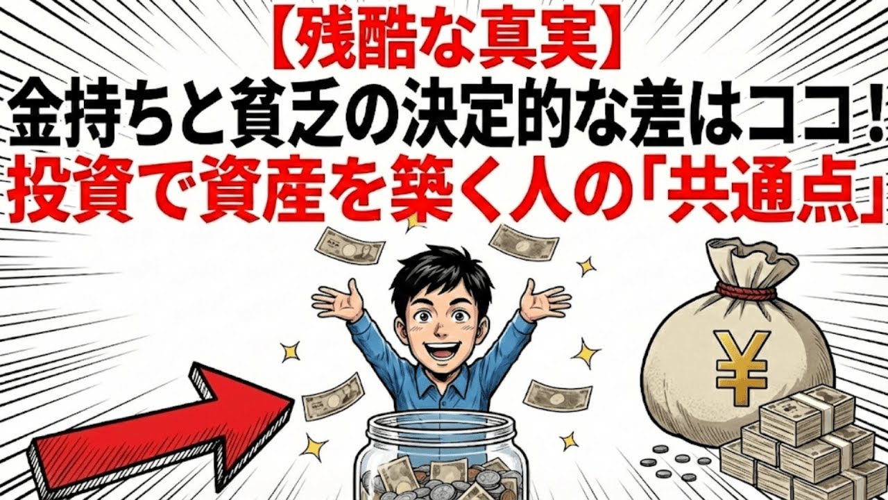 【残酷な真実】金持ちと貧乏の決定的な差はココ！投資で資産を築く人の「共通点」11選|資産を守る経済の話