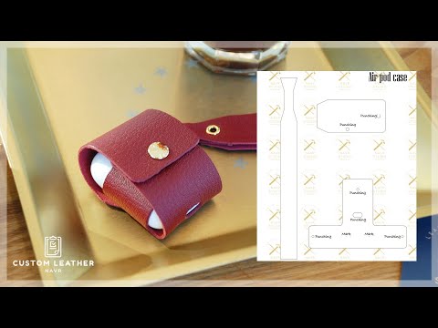 [Leather Craft] Simple Airpod Case  with pattern PDF/ 에어팟 케이스 패턴 pdf 파일 공유 #airpod #에어팟