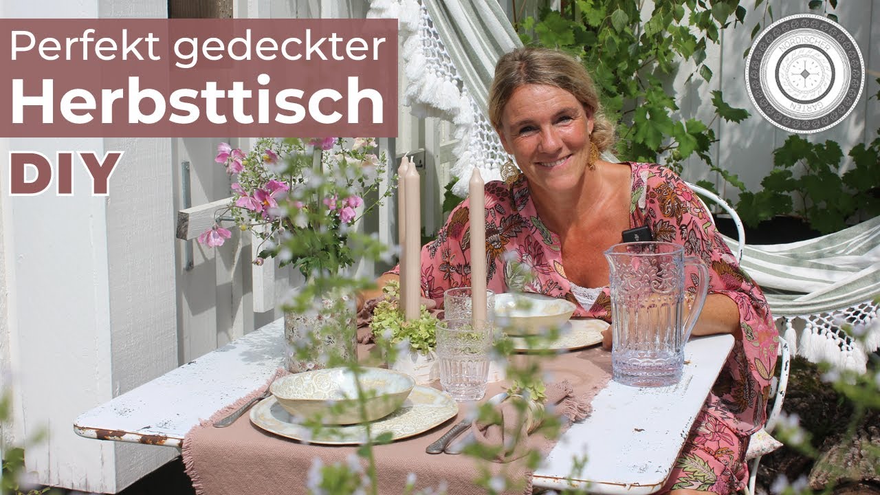 DIY - Dinner for TWO herbstlich, Serviettenringe und Kerzenständer ganz einfach selbst gemacht