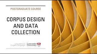 Postgraduate course "Corpus Design and Data Collection" Details