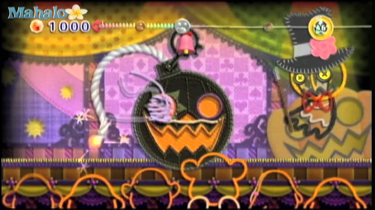 Kirby's Epic Yarn Walkthrough Treat Land Squashini Boss Fight YouTube