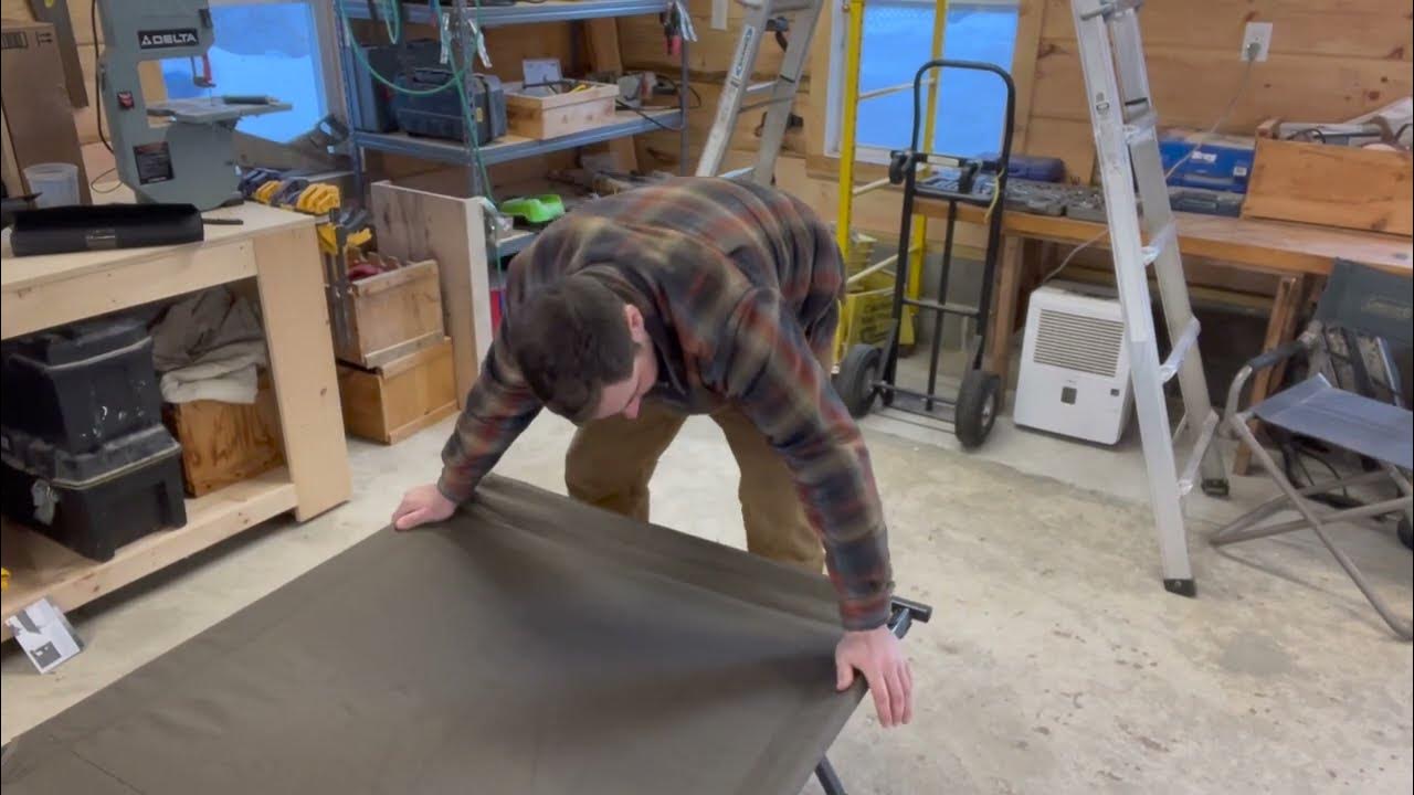 COT UNBOXING!! Cabelas Big Outdoorsman Cot with Lever Arm. My first