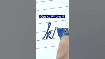 How to write small letter kl | Cursive writing a to z #cursivewriting #handwriting  #shorts