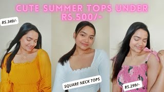 Cute Summer Square Neck Tops Haul * 6 Items* || Amazon Haul || TryOn And Review || Supii #supii