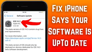 How To Fix iPhone Says Your Software is Up To Date How to Update iPhone to New iOS Version 14.3/14.5 screenshot 5