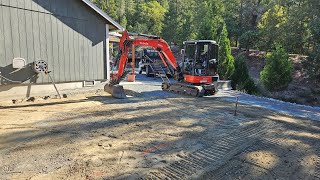 RV cover pad with the Kubota KX 040 4 excavator