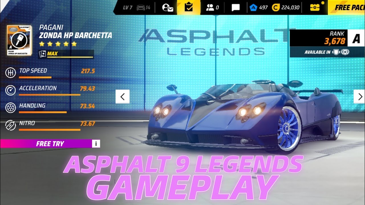 Italian Beast 🇮🇹🐎 | Zonda HP Barchetta 💥 || #asphalt9legends 