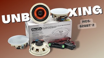 Herdio 6.5" 600 Watts Ceiling Speakers Wireless Recessed Speaker System Perfect for Indoor,Kitche