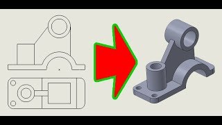 Convert 2D to 3D in 6 Min. (2D DXF file to 3D) - Solidworks Tutorials