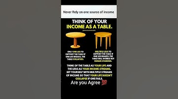 Never Rely on one source of income🗝️#shorts #motivation #success #inspiration