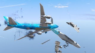 Crazy 747 Pilot Crashes Into A380 Mid Air During Emergency Landing | GTA 5