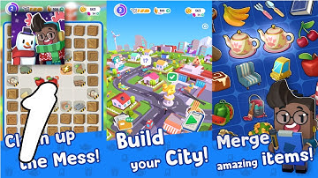 Merge Mayor - Match Puzzle Gameplay #1 All Levels (Android, IOS)