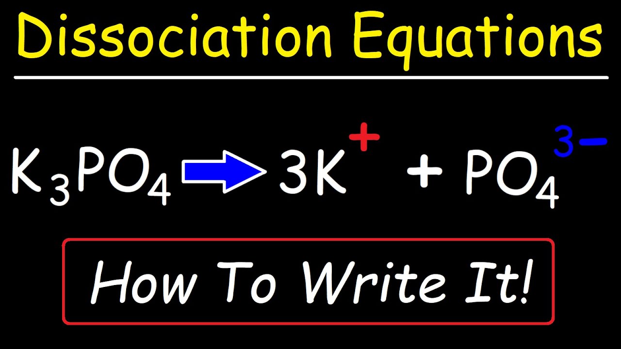 How To Write The Dissociation Equations of Ionic Compounds