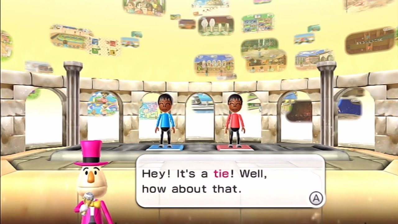 Wii Party - Battle Minigame Mode (1 VS 1) - 100 Ties in a Row!