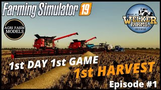 Farming Simulator 19 | FIRST DAY | WELKER FARMS MAP PS4 | Timelapse Ep.1