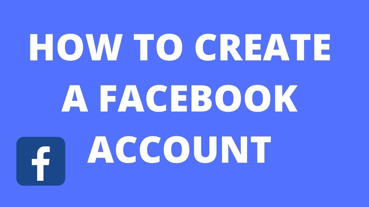 HOW TO CREATE A FACEBOOK ACCOUNT YouTube
