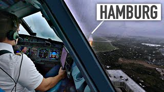 Schlechtes Wetter zur Landung in Hamburg! Ich nehme euch mit ins Cockpit! AeroNewsGermany