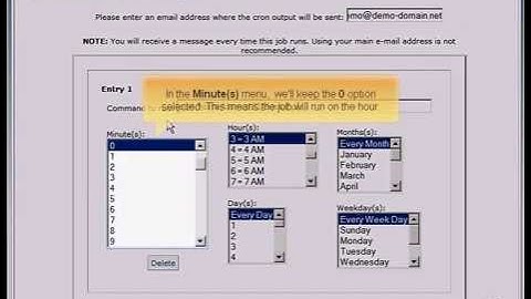 Setting Up a Cron Job - via cPanel