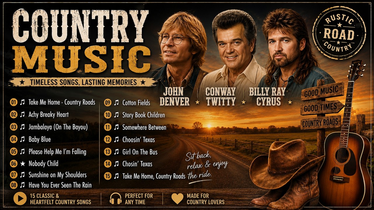 Assista a 🤠 Country Roads Forever LIVE | John Denver • Conway Twitty • Billy Ray Cyrus | Classic Country Hits no YouTube Assista a 🤠 Country Roads Forever LIVE | John Denver • Conway Twitty • Billy Ray Cyrus | Classic Country Hits no YouTube