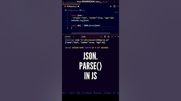 🤩 Convert JSON String into JS Object | JSON in JavaScript #shorts #javascript #json #programming
