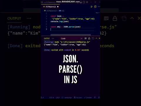 🤩 Convert JSON String into JS Object | JSON in JavaScript #shorts #javascript #json #programming
