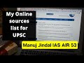 What online and youtube sources aspirants can use for upsc preparation  ias sources m jindal air 53