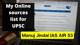 What Online and Youtube Sources aspirants can use for UPSC preparation | IAS Sources M Jindal AIR 53