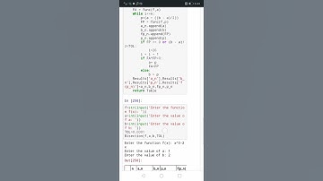 Bisection method with python