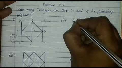 Exercise 6.3/ 1. How many triangles are there in each of the following figures?