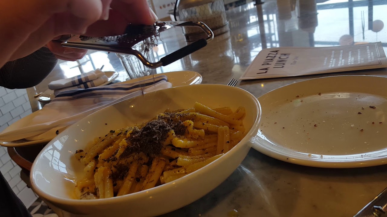 First time eating black truffle in Eataly Los Angeles YouTube