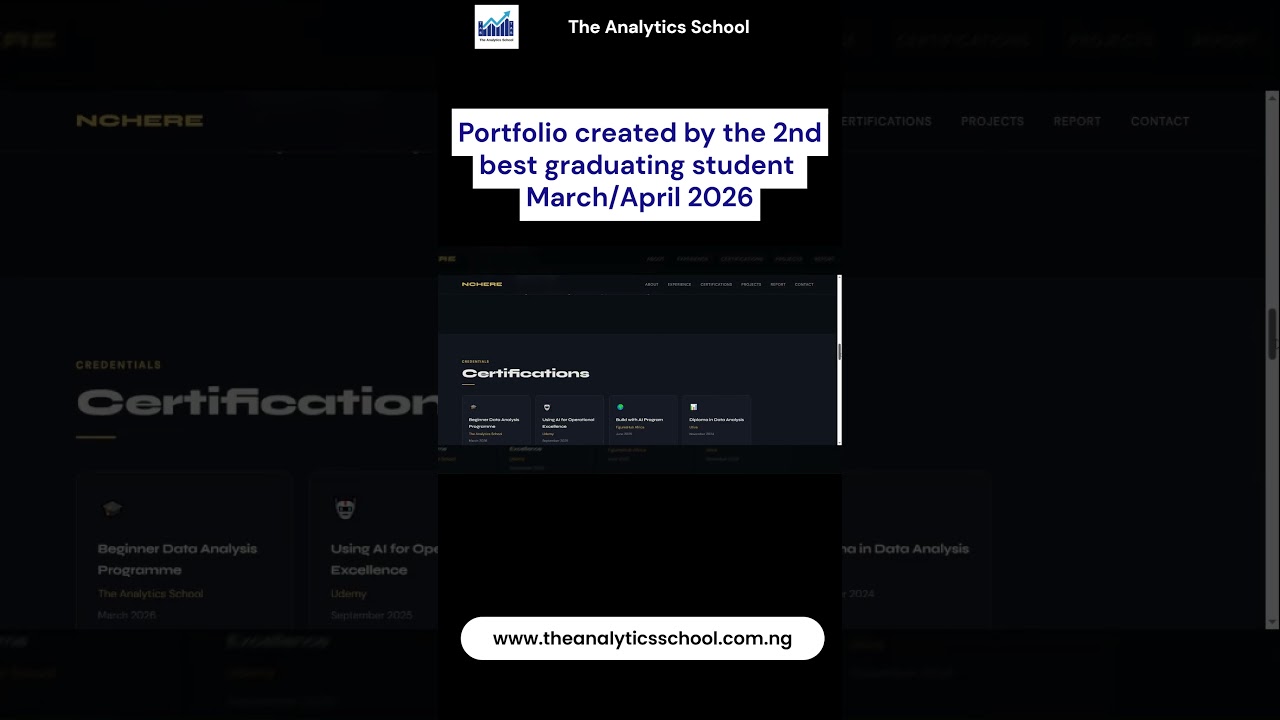 Data Portfolio created by The Analytics School Students #dataanalytics #portfolio PT 2