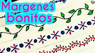 margenes / marcos para cuadernos | margenes bonitos | bordes para cartas | margenes para cuadernos