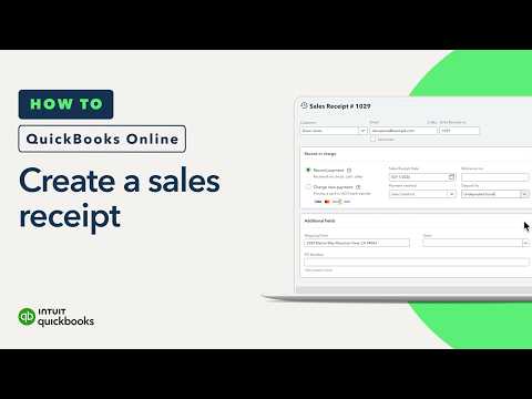 How to create a sales receipt in QuickBooks Online