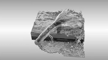 Blender 2.5.2 Fluid Simulation With Obstacles 275 Resolution