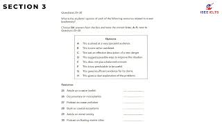 CAM 21 | IELTS LISTENING TEST | TEST 1 - SECTION 3 #english #listening #ielts #education #iseeielts