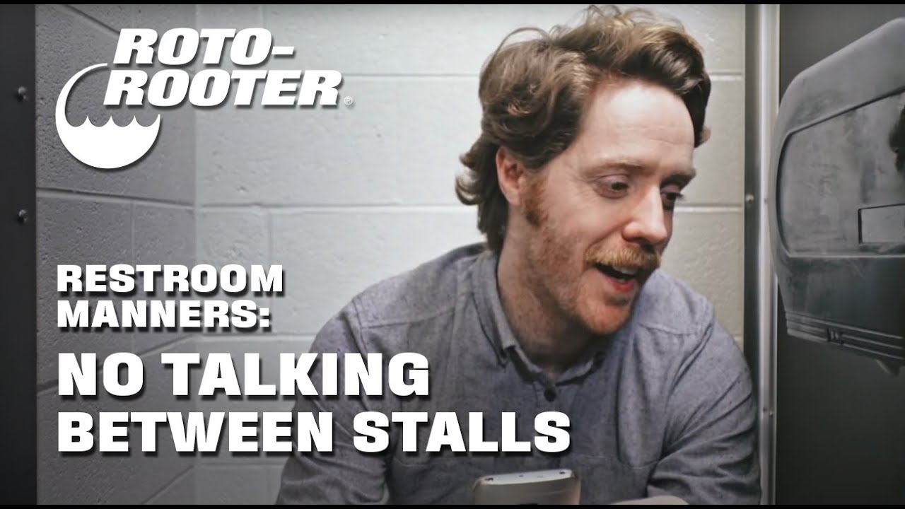 Restroom Manners - No Talking Between Stalls | Roto-Rooter - YouTube