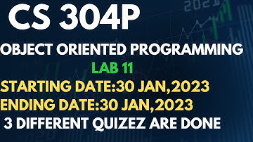 CS 304P -LAB 11 QUIZ-SOLUTION FALL 2023