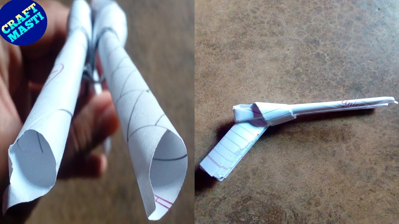 How to make paper gun. Paper se gun kaise banaye. YouTube