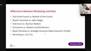 My 1st MarketingProfs webinar- The Missing Link Between Sales & Marketing w/ Pam Didner