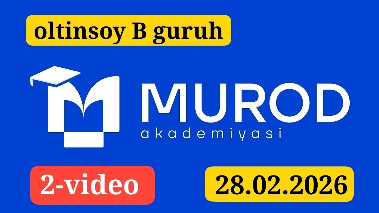 OLTINSOY B GURUH. YOSH IQTIDOR EGALARI 2-QISM 6-MAVZU. 28.02.2026