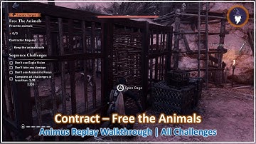 AC MIRAGE VALLEY OF MEMORY DLC | FREE THE ANIMALS - SEQUENCE REPLAY [ALL CHALLENGES]